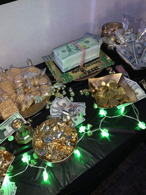 Money Theme Birthday Party Ideas | Photo 6 of 14 Money Birthday Theme Party, Cash Themed Party Ideas, Money Themed Cocktail, Ganster Party Theme, Pimp Party Theme, Narco Party Theme, Mafia Themed Birthday Party, Marissa Ramirez, Narco Theme Party