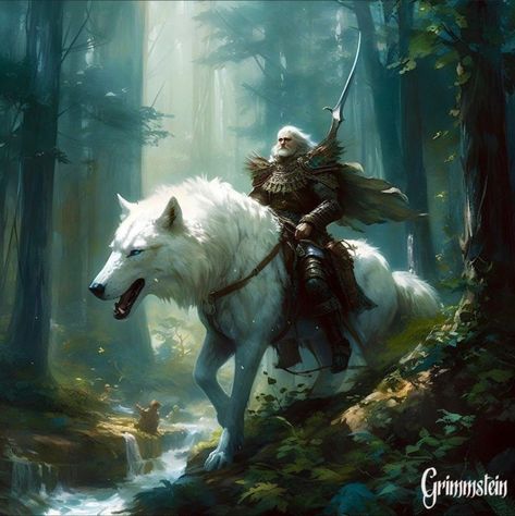 Wolf Rider Fantasy Art, Wolf Mount, Wolf Rider, Mythical Creatures Fantasy, Wolf Artwork, Fantasy Wolf, Creature Artwork, Bull Riders, Animal Magic