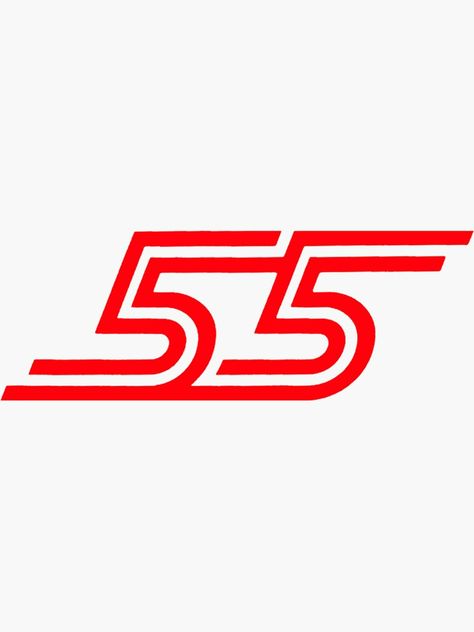 "Carlos Sainz Jr 55 F1 2022 logo | Perfect Gift" Sticker for Sale by nyjanisa | Redbubble Carlos Sainz Tattoo Ideas, F1 Embroidery Designs, F1 Car Sticker, F1 Drawing, F1 Design, Formula 1 Girls, F1 Logo, Sr Logo, F1 2022