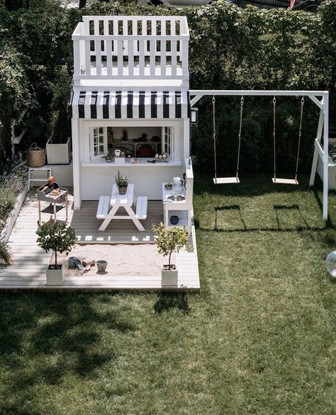 Kids Outdoor Spaces, Backyard Play Spaces, Kids Backyard Playground, Play Area Backyard, Backyard Kids Play Area, Backyard Playhouse, Kids Outdoor Play, Playhouse Outdoor, Dream Yard