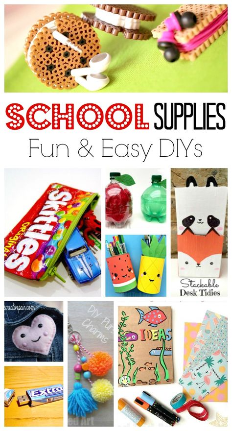 Schul Survival Kits, Fun And Easy Diys, Diy Crafts For School, Art School Supplies, Stationery School Supplies, Diy Tumblr, Diy Back To School, Kids School Supplies, Back To School Crafts