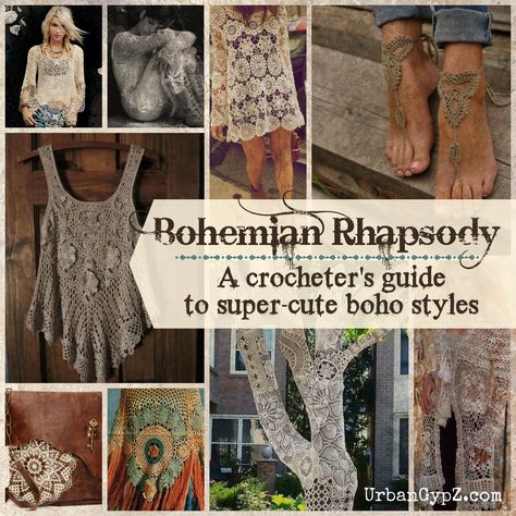 Bohemian Rhapsody: A guide to boho crochet patterns | UrbanGypZ Boho Crochet Patterns, Crochet Clothes Patterns, Lace Crochet, Bohemian Rhapsody, Crochet Chart, Boho Crochet, Crochet Clothes, Boho Style, Hippie Boho