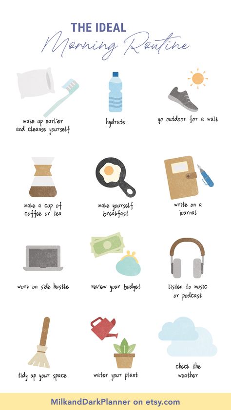 9 Am Morning Routine, 9-5 Routine, Things To Do When You Wake Up Early, 11 Am Morning Routine, 9-5 Morning Routine, 5-9 Routine, Early Morning Breakfast Ideas, Morning Routine Drawing, 6:30 Morning Routine