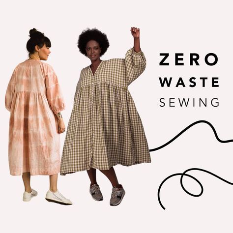 Hand Sew Dress, House Dress Sewing Pattern, Linen Clothes Patterns Free Sewing, Linen Dress Pattern Free, Zero Waste Sewing Patterns, Diy Linen Dress, Zero Waste Sewing, Making Dresses, Zero Waste Fashion