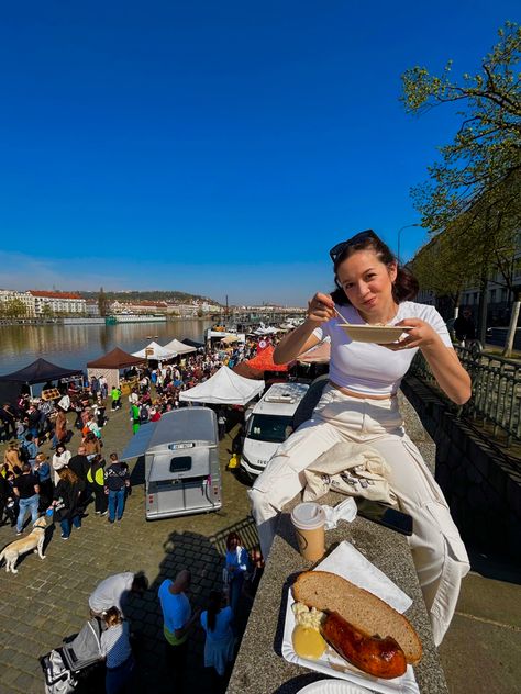 Prague Aesthetic Outfit Summer, Prague Summer Aesthetic, Summer In Prague, Prague Aesthetic Outfit, Prague In Summer, Prague Market, Prague Summer, Prague Aesthetic, Prague Girls