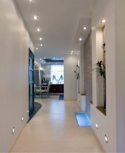 Top 60 Best Hallway Lighting Ideas - Interior Light Fixtures Modern Hallway Furniture, Entry Hallway Ideas, Modern Hallway Design, Hallway Ideas Diy, Interior Light Fixtures, Modern Entry, Hall Lighting, Hallway Flooring, Hallway Design