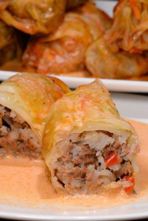 Lithuanian Cabbage Rolls (Balandeliai) - International Cuisine Polish Recipes, Eastern European Recipes, Lithuania Food, Lithuanian Recipes, European Cuisine, Cabbage Rolls, Cabbage Recipes, European Food, Our Journey