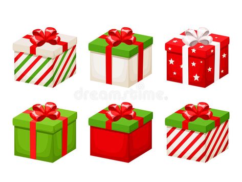 Natal, Christmas Gift Vector, Christmas Gift Boxes, Gift Vector, Red And Green Christmas, Red Green Christmas, Alphabet Preschool, Santa Gifts, Christmas Gift Box