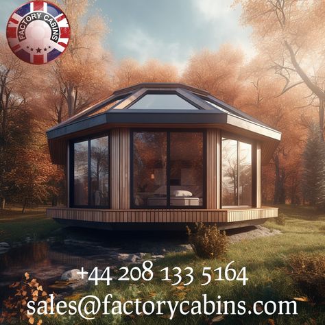 Hexagon Archives - Factory Cabins LV Blog Hexagon House Design, Hexagon Building Architecture, Hexagon House Plans, Hexagon Building, Dome Cabin, Prisma Hexagonal, Hexagon Gazebo, Hexagon House, Building Rendering