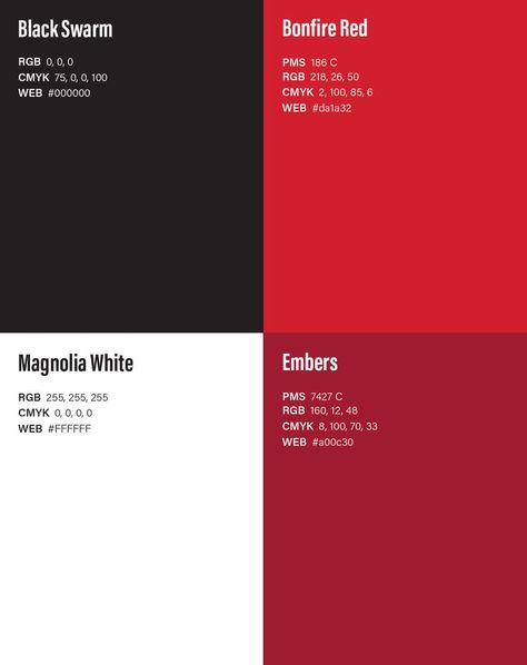 Red Logo Design, Brand Identity Colors, Brand Palette, Website Color Palette, Color Design Inspiration, Black Color Palette, Beautiful Logos Design, Red Colour Palette, Brand Color Palette