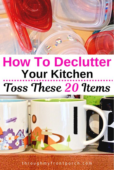 This list of 20 items to declutter a small kitchen will help you to organize your kitchen more efficiently. An organized kitchen is easier to keep clean. Read these tips today. Kitchen Declutter, Things To Declutter, Declutter Kitchen, Organized Kitchen, How To Declutter, Kitchen Hacks Organization, Smitten Kitchen, Organizing Tips, Organize Declutter