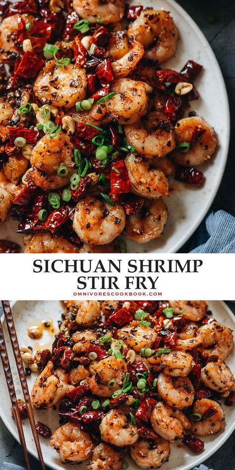 Stir Fried Shrimp, Homemade Chinese Food, Shrimp Stir Fry, Prawn Recipes, Shrimp Recipes For Dinner, Shrimp Recipes Easy, Chile Pepper, Shrimp Dishes, Fried Shrimp