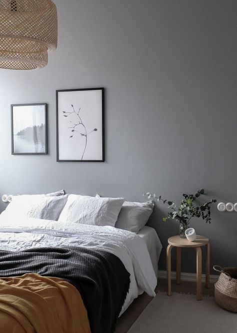 10 inspiring grey bedroom walls Idea Bilik Tidur, Reka Bentuk Bilik Tidur, Grey Bedroom Design, Gray Bedroom Walls, Scandinavian Design Bedroom, Vintage Apartment, Interior Boho, Hiasan Bilik Tidur, Gray Walls