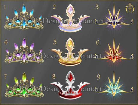 Art Raffle (CLOSED) by Rittik-Designs Anime Crown Design, Anime Crown, Rittik Designs, Crowns And Tiaras, Fantasy Crown, Crown Drawing, Anime Jewelry, Fantasy Props, Anime Accessories