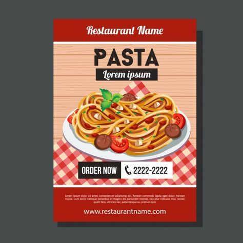 Spaghetti Restaurant, Beverage Illustration, Pasta Packet, Pasta Poster, Poster Food, Vector Poster, Restaurant Names, Spaghetti Pasta, Cafe Interior Design