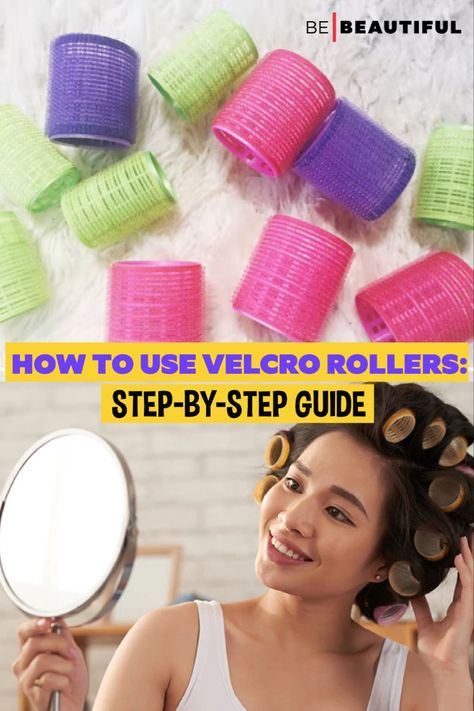 Velcro rollers at home How To Do Velcro Rollers, Hair Roller Styles, How To Use Curlers Rollers, How To Use Curlers, Velcro Rollers Tutorial, Velcro Curlers, Velcro Hair Rollers, Blowout At Home, Rollers Hair