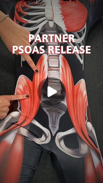 MoveU on Instagram: "🔥 Partner Psoas Massage: Unlock Those Deep Tension Spots! 🔥  Feeling tight in your hips or low back? It’s probably your psoas screaming for help. 😫 Did you know it’s the only muscle that crosses from the low back all the way across to the hip? Enter the game-changer: a partner psoas massage! This is THE move to release that deep tension and finally feel some relief. 🙌  Here’s how to do it right: 1️⃣ Set Up: Have your partner lie on their back with knees bent, and find the spot ⅓ of the way from your hip bone (towards the belly button). 🎯 2️⃣ Apply Pressure: Have your partner take a deep breath while you slowly press down—this muscle is deep, so go slow and controlled. You’ll feel it. 😅 3️⃣ Breathe Through It: Have your partner take deep, slow breaths and bend and Hip Flexor Massage, Iliacus Muscle Release, Release Psoas Muscle, Psoas Release Trigger Points, Psoas Massage, Psoas Stretch Release, Decompress Spine, Screaming For Help, Psoas Stretch