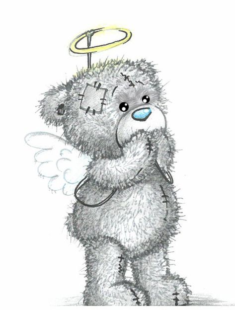 tatty teddy by XeniyaPlatonova Teddy Images, Teddy Bear Quotes, Scrapbook Bebe, Teddy Bear Drawing, Teddy Pictures, Teddy Bear Images, Blue Nose Friends, Bear Tattoos, Teddy Bear Pictures