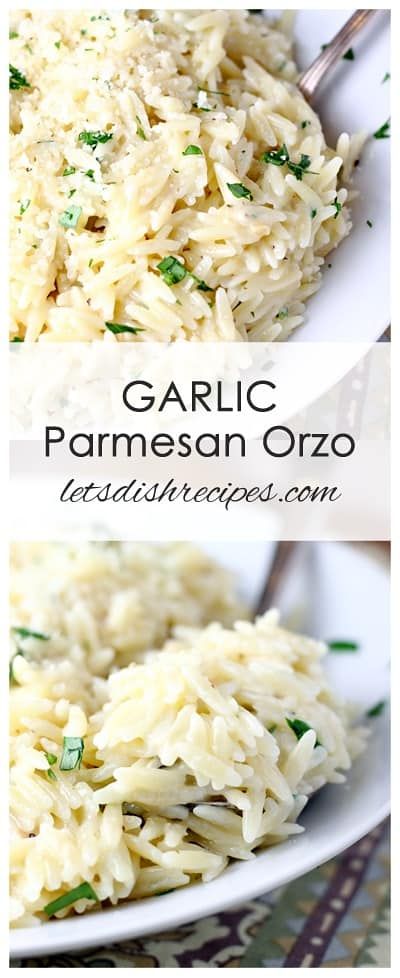 Garlic Parmesan Orzo, Orzo Recipes Side, Parmesan Orzo, Orzo Dishes, Winter Dinners, Food Noodles, Pasta Fresh, Orzo Recipe, Entree Dishes