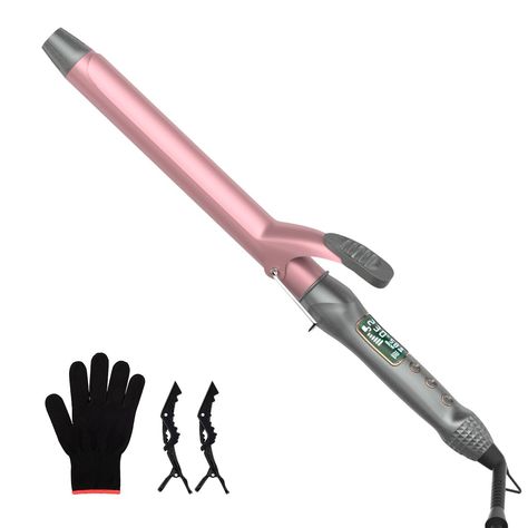 PRICES MAY VARY. NO HAIR DAMAGE TOURMALINE CERAMIC TECHNOLOGY CURLING IRON: The large barrel curling iron with tourmaline ceramic coating will eliminate static and keep moisture by releasing millions of negative ions instantly while working,creating loose and soft hair styles with less frizz.Making curls last for a whole day.The 1 inch,1 1/4 inch and 1 1/2 inch curling wand is suitable for short,medium and long hair. 60S FAST & EVENLY HEAT-UP HAIR IRON: Tired of always long-hour waiting? The cur 2inch Curling Iron Curls, Long Barrel Curling Iron, Large Barrel Curling Iron, Waves With Curling Iron, Wand Curler, 1 Inch Curling Iron, Wand Curling Iron, Barrel Curling Iron, Barrel Curls