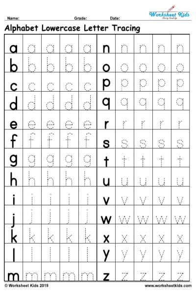 Lowercase alphabet tracing worksheets - Free Printable PDF Lowercase Letters Printable, Rozpoznawanie Liter, Kertas Kerja Prasekolah, Alphabet Writing Worksheets, Free Printable Alphabet Worksheets, Tracing Worksheets Free, Letter Practice, Alphabet Writing Practice, Writing Practice Sheets