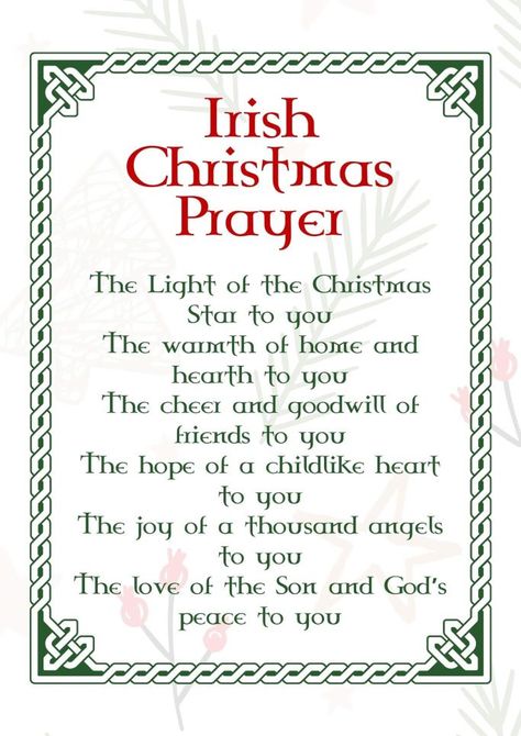 Irish Christmas Prayer Irish Christmas Decorations, Irish Christmas Traditions, Irish Blessing Quotes, Irish Prayer, Christmas In Ireland, Celtic Christmas, Irish Blessings, Christmas Prayer, Irish Christmas