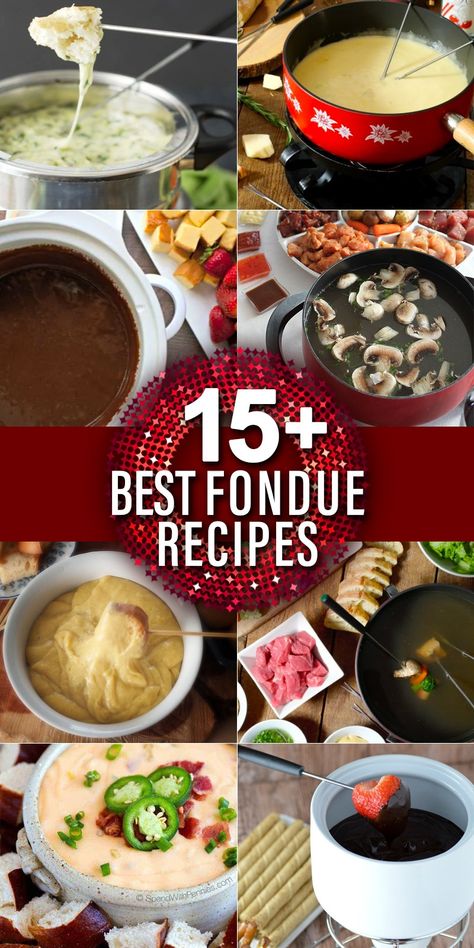 Fondu Board, Fun Fondue Ideas, Types Of Fondue, Nye Fondue Party, Vegetarian Fondue Recipes, Dessert Fondue Charcuterie Board, Fondue Platter Ideas, Best Fondue Recipes Cheese, Fondue For Meat