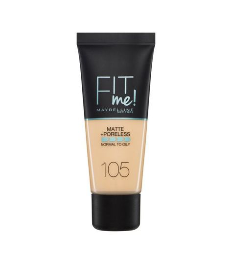 Best drugstore foundation: Maybelline Fit Me! Matte and Poreless Foundation Matte Poreless Foundation, Maybelline Fit Me Foundation, Mac Foundation, Fit Me Matte And Poreless, Lightweight Foundation, Drugstore Foundation, Natural Foundation, Skin Foundation, Maybelline New York