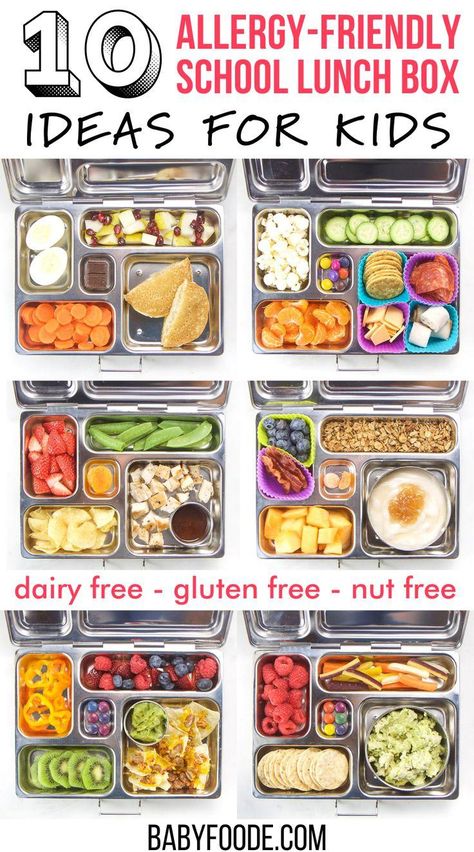 School Lunch Box Ideas, Dairy Free Recipes For Kids, Lunch Box Ideas For Kids, Box Ideas For Kids, Food Restrictions, Dairy Free Lunch, Lunch Box Ideas, Gluten Free Kids, School Lunch Ideas