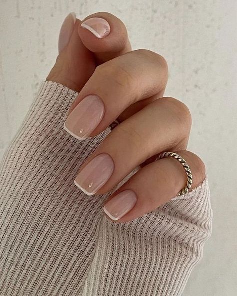 30 Short Classy Nails You Need to Try 2024 Ongles Beiges, Gel Nails French, Unghie Nail Art, Plain Nails, Subtle Nails, Simple Gel Nails, Beige Nails, Blush Nails, Work Nails