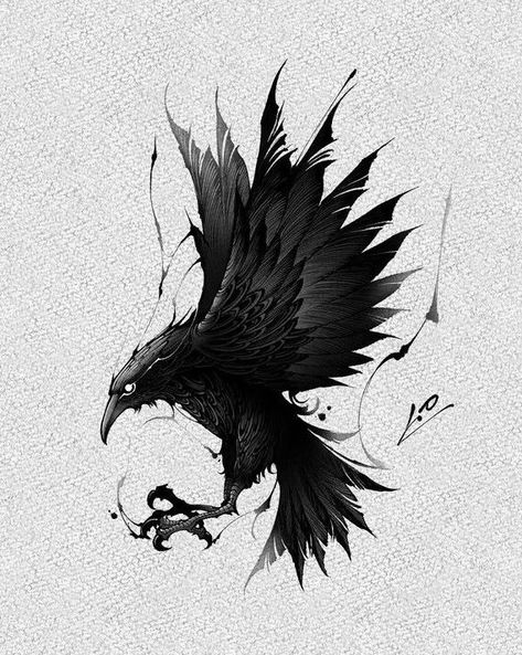 Black Crow Tattoos, Natur Tattoo Arm, Cover Up Tattoos For Men, Rabe Tattoo, Crow Tattoo Design, Gothic Tattoos, Best Cover Up Tattoos, Black Bird Tattoo, Tattoo Patterns