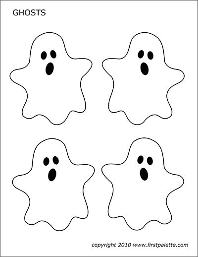 Ghosts | Free Printable Templates & Coloring Pages | FirstPalette.com Ghost Coloring Pages, Ghost Coloring, Ghost Template, Moldes Halloween, Imprimibles Halloween, Dekorasi Halloween, Free Printable Templates, Halloween Printables Free, Halloween Sewing