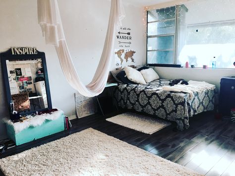 Finally updated my space Sacred Space Bedroom, Turn Closet Into Meditation Room, Aerial Silks In Bedroom, Aerial Yoga Room At Home, Reiki Bed, Nordic Boho Interior, Room Hammock, Hammock In Bedroom, Home Yoga Room