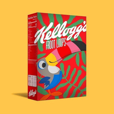 On Packaging on Instagram: “Designed by @norte_branding Selected by @erostorre . Froot Loops or Frosties?  Kellogg's cereals are always a source of inspiration for…” Frosties Cereal, Froot Loops Cereal, Source Of Inspiration, Media Post, Social Media Post, Cereal, The Selection, Branding, Packaging