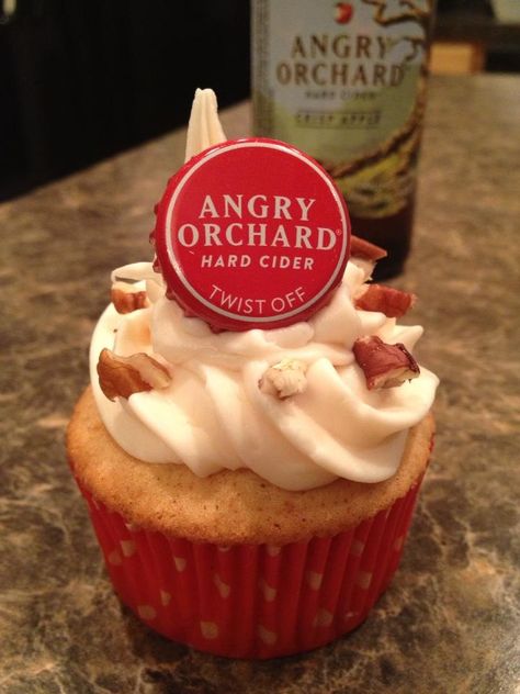 Angry Orchard Cupcakes Angry Orchard Cupcakes, Angry Orchard, 21st Cake, Hard Cider, I Have Done, Cider, Cupcake Cakes, Sweet Tooth, Baking