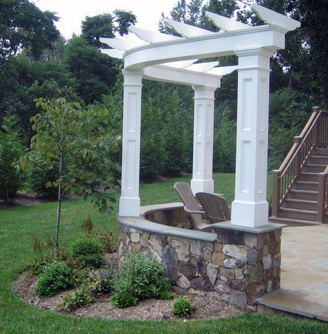 Circle Pergola, House Pergola, Custom Pergola, Pergola Cost, Pergola Plans Design, Pergola Carport, Pergola Swing, Building A Pergola, Backyard Fireplace