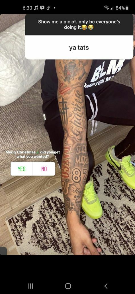 Could Tattoo, Rap Tatoos Ideas, Basketball Leg Sleeve Tattoo, Thug Tattoos Men, Trap Tattoos Men Forearm, Area Code Tattoo, Tattoos Black Men, Rapper Leg Sleeve, Hood Tattoos