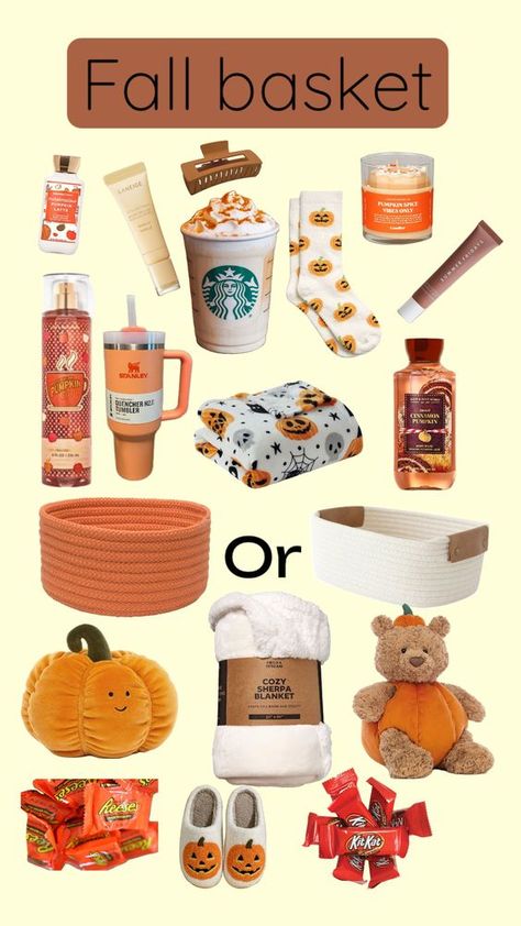 Check out 3kingn's Shuffles Sorry To Her, Boo Basket Ideas For Girlfriend, Boo Basket Ideas For Best Friend, Surprise Basket, Fall Basket Ideas, Fall Basket, Halloween Sleepover, Fall Gift Baskets, Easy Birthday Gifts