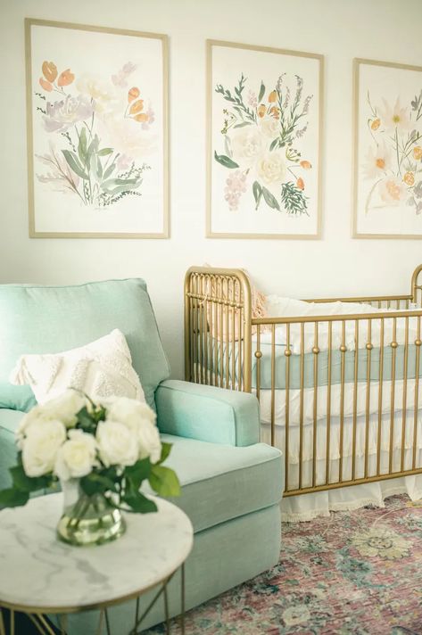 Designing a baby girl's botanical nursery? On the blog, I am sharing all of the detail from my daughter's feminine floral nursery. Save for your own nursery inspiration! Nursery Room Diy, Botanical Nursery, Crib Wall, Baby Nursery Inspiration, Girl Nursery Themes, Baby Room Themes, Toddler Girl Room, Nursery Closet