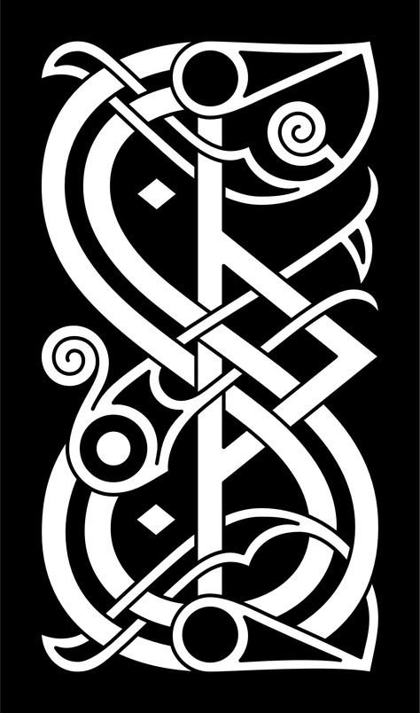 Germanic Patterns, Anglo Saxon Alphabet, German Tattoo, Younger Futhark, Viking Ornament, Norse Design, Viking Pattern, Runic Alphabet, Knot Tattoo