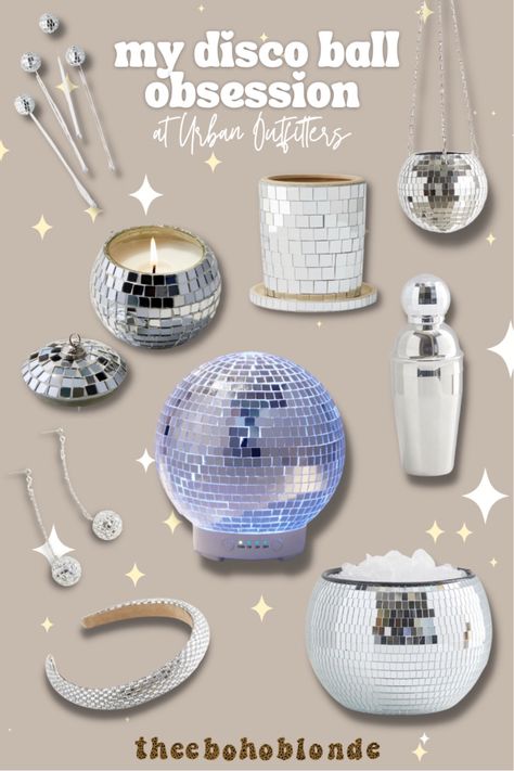 Disco Ball Ice Bucket, Disco Party Giveaways, Disco Gift Ideas, Disco Ball Gift Ideas, Disco Ball Accessories, Disco Ball Candle, Boho Home Living Room, Disco Ball Home Decor, Disco Ball Home