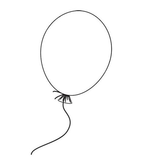 Ballon Drawing, Preschool Creative Art, Black And White Balloons, Educational Assistant, White Balloons, Outline Drawings, Kazan, Drawing Techniques, Rock Painting