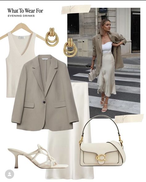 Linen Blazer Outfit Women, Linen Blazer Outfit, Blazer Outfits For Women, Smart Casual Wear, Modesty Outfits, Beige Outfit, Blazer Outfit, Evening Outfits, Casual Chic Outfit