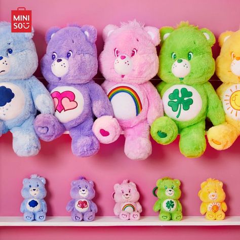 Miniso Plushies, Love And Hugs, Care Bears Plush, Pink Teddy Bear, Love Hug, Sonny Angel, Care Bear, Care Bears, Bear Plush