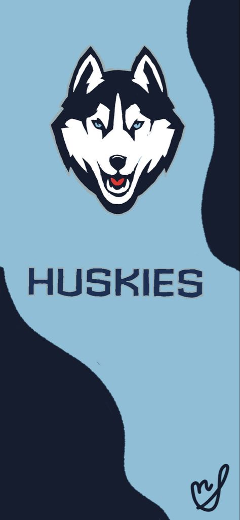 this took me ages to make since the huskie was rly hard to draw! pls like, follow, share or comment to boost this wallpaper! Uconn Wallpaper, Husky Wallpaper, Paige Bueckers, Uconn Huskies, I'm Tired, Wallpaper Photos, College Logo, Iphone Wallpaper Photos, College Basketball