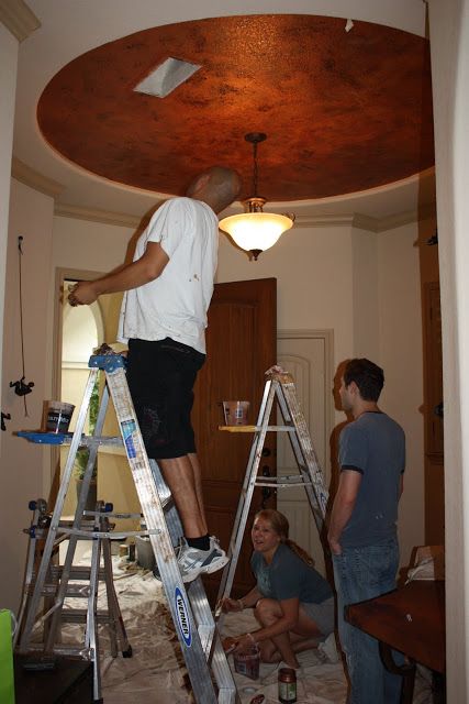 A Showstopper Copper Ceiling – Traci Connell Interiors Copper Ceilings, Leather Ceiling, Ceiling Sheets, Faux Finishes For Walls, Mr Smith, Ceiling Trim, Mr And Mrs Smith, Copper Ceiling, Florida Life