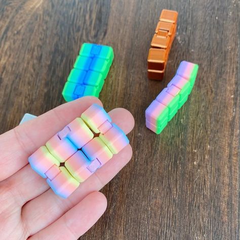 Tiny Infinity Cube Fidget Set Miniature 3d-printed Fidget Cube Bundle Small, Quiet Fidget Toy, Under Two Inches, Great Gift for Anyone - Etsy 3d Printing Ideas Fidget, 3d Printed Fidget Toys, 3d Printed Fidget Toy, Fidget Board, 3d Printed Toys, Infinity Cube, Fidget Cube, Toy Ideas, Print Ideas