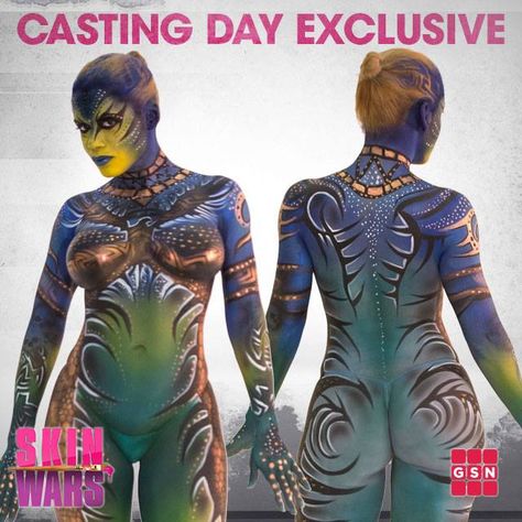 Skin Wars Casting Day Fernello body painting tribal Skin Wars, Painting Competition, Samurai Warrior, Body Painting, Body Art, Art Painting, It Cast, Paint, Skin