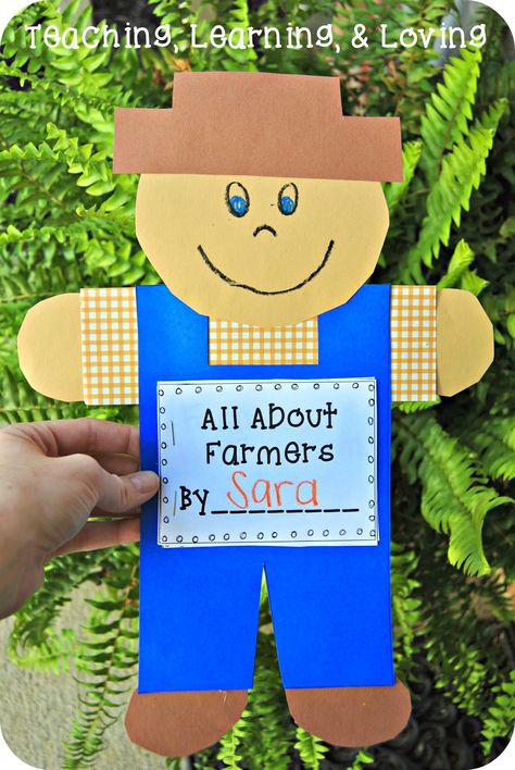 Farmer craft- isn't he adorable?!? Farmer Craft, Games Preschool, Fun On The Farm, Farm Animals Preschool, Farm Animals Activities, Farm Theme Preschool, Community Helpers Theme, Farm Animal Crafts, Community Helpers Preschool