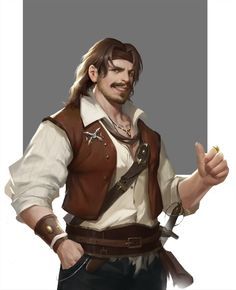 Treasure Island Characters, Human Portrait, Pirate Art, Roleplay Characters, Fantasy Races, Human Male, Fantasy Images, Dnd Art, Fantasy Male